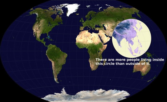 Most of the people live in a small circle on Earth 640x391 Most of the people live in a small circle on Earth